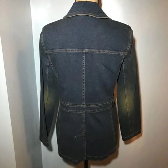 Ellen Tracy Blue Jean Jacket Size 4 - Picture 5 of 7
